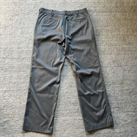 Nike Golf Dri-Fit Mens Pants Standard Fit Gray Flat Front Polyester Blend 34x31 - Picture 2 of 7
